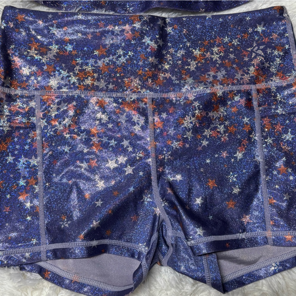 Rebel Athletic patriotic compression shorts Size AM